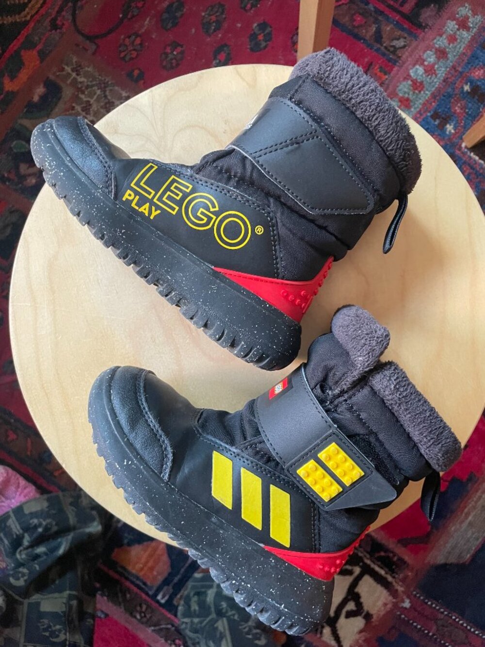 Adidas x Lego Kids Black and Yellow Winter Boots